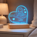 Lámpara LED Personalizada Bebé con Nombre y Datos de Nacimiento